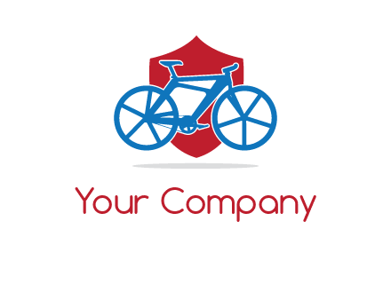 bicycle over a shield logo