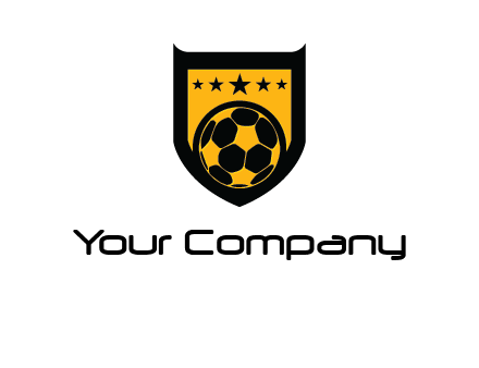 football in shield logo