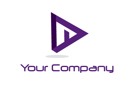 play button forming letter A and letter D