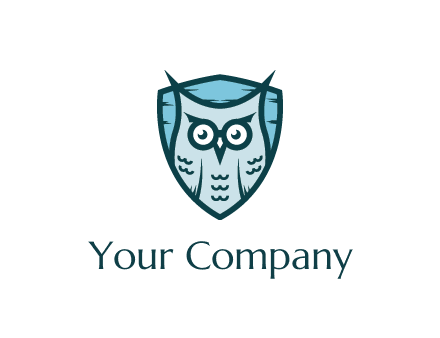 owl in shield