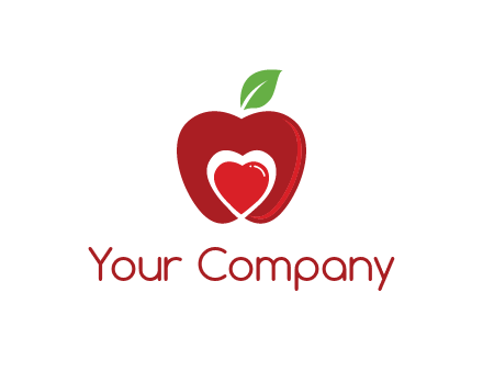 heart in apple
