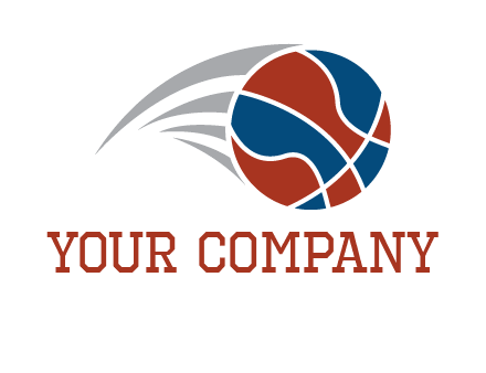 basketball in the air sports logo