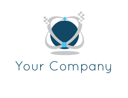 technology logo showing rings around a circle