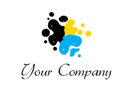 abstract paint splashes logo